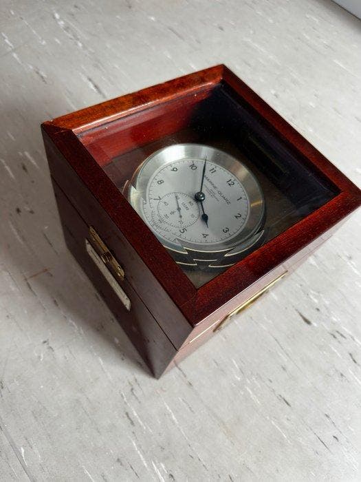 Marine-kwartschronometer Nr. 904 - Wempe - Hout, Messing -, Antiek en Kunst, Antiek | Klokken