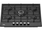 Everglades - Gas Kookplaat - Zwart, Verzenden, Nieuw, Gas, 5 kookzones of meer