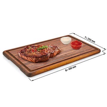 GGM Gastro | (6 stuks) Steakplank - irokohout - 400x250mm |, Verzenden, Nieuw