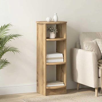 vidaXL Bijzetkast Artisanaal eiken 40 x 40 x 100 cm, Minder dan 50 cm, Verzenden, 100 tot 150 cm, Nieuw