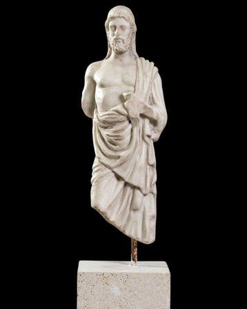 sculptuur, Busto di Esculapio - 62 cm - Marmer