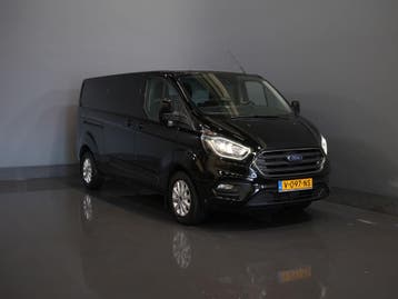 Ford Transit Custom 2.0 TDCI 130 pk L2 2.8t Trekverm./ Stoel, Stof, Gebruikt, Euro 6, Zwart