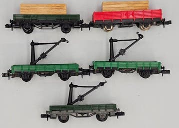 Arnold, Minitrix N - Modeltrein goederenwagon (5) - Drie, Hobby en Vrije tijd, Nieuw