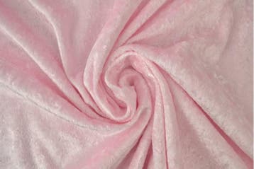 Crushed velvet stof - Baby roze - Per meter, 120 cm of meer, Ophalen of Verzenden, Roze, Polyester