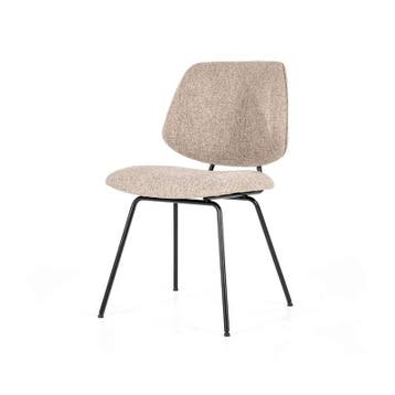 Eetkamerstoel Lynn - Beige Fletcher - 95569 - eetkamersto..., Nieuw, Stof