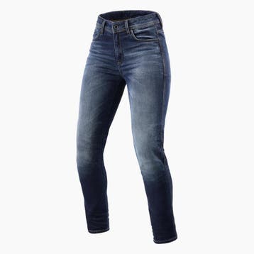 REVIT! Marley Dames SK Middenblauw Used Motorjeans, Nieuw met kaartje, REV'IT!, Verzenden, Broek | textiel