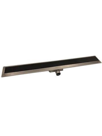 Luxe douchedrain 80cm zwart met glasplaat (Opruiming), Ophalen of Verzenden, Nieuw, Overige typen