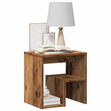 vidaXL Nachtkastjes 2 st 40x30x40 cm bewerkt hout oud, Minder dan 45 cm, Verzenden, Nieuw, Minder dan 55 cm