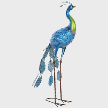 Metalen Pauw Tuinbeeld Multicolor 83cm - Weerbestendig en De, Verzenden, Nieuw