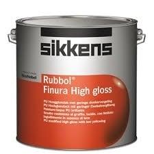 SIKKENS RUBBOL FINURA HIGH GLOSS - dennengroen - 1 liter..., Nieuw, Ophalen of Verzenden, Verf, Minder dan 5 liter