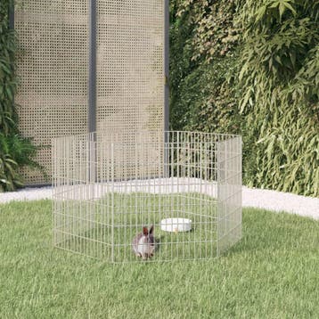 vidaXL Dierenverblijf 6 panelen 54x60 cm gegalvaniseerd, Dieren en Toebehoren, Knaagdieren en Konijnen | Hokken en Kooien, Verzenden