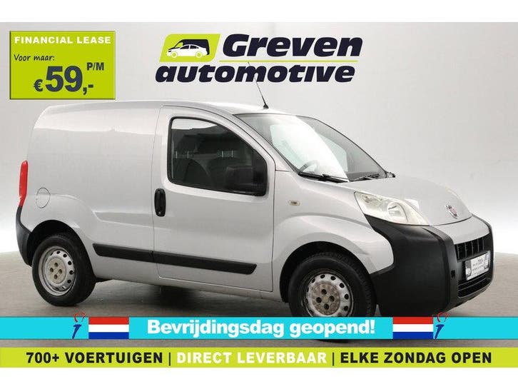 Fiat Fiorino 1.3 MJ SX | Airco | Trekhaak, Auto's, Bestelauto's, Handgeschakeld, Diesel, Zilver of Grijs, Fiat