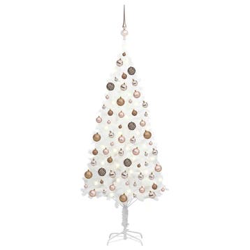 vidaXL Kunstkerstboom met verlichting en kerstballen 120 cm, Verzenden, Nieuw