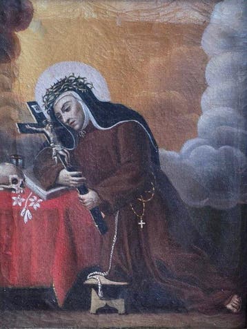 Scuola italiana (XVIII-XIX) - Santa in estasi Santa Maria