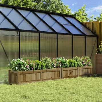 vidaXL Plantenbakken 2 st cm geïmpregneerd hout, 100 cm of meer, Verzenden, Nieuw, Hout