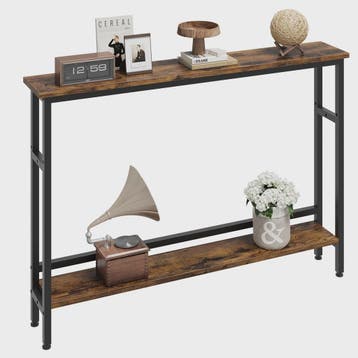 Moderne Smalle Console Tafel met Verstelbare Plank - 100x15c, Verzenden, Nieuw