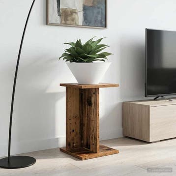 vidaXL Plantenstandaard 2 st Oud hout 25 x 25,5 x 40,5 cm, Verzenden, Nieuw