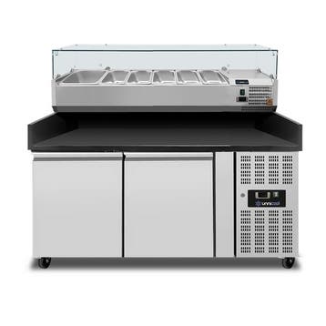 Pizzawerkbank | 390L | 2 Deuren (EN600x400) | +2°C/+8°C | Ge, Ophalen of Verzenden, Nieuw