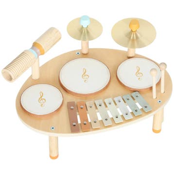 Kinder Drumstel 4-in-1 Montessori Muziekinstrumenten Set Met, Verzenden, Nieuw