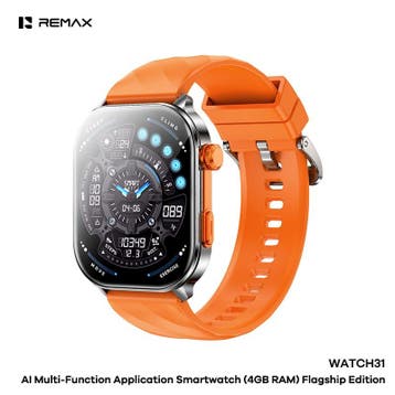 Remax WATCH31 - Smartwatch - AI - 4GB - IP68 - Bellen via..., Ophalen of Verzenden, Nieuw, Oranje, Remax