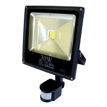 30W PIR LED Schijnwerper warm wit 3000K Slim, Ophalen of Verzenden, Nieuw