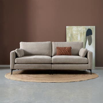 *WOONWINKEL* 3-zitsbank Beige Stof, Verzenden, Nieuw