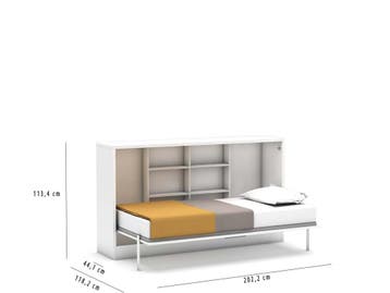 Primer Life 722 opklapbed 90×200 cm – gratis matras, 90 cm, Eenpersoons, Verzenden, Wit