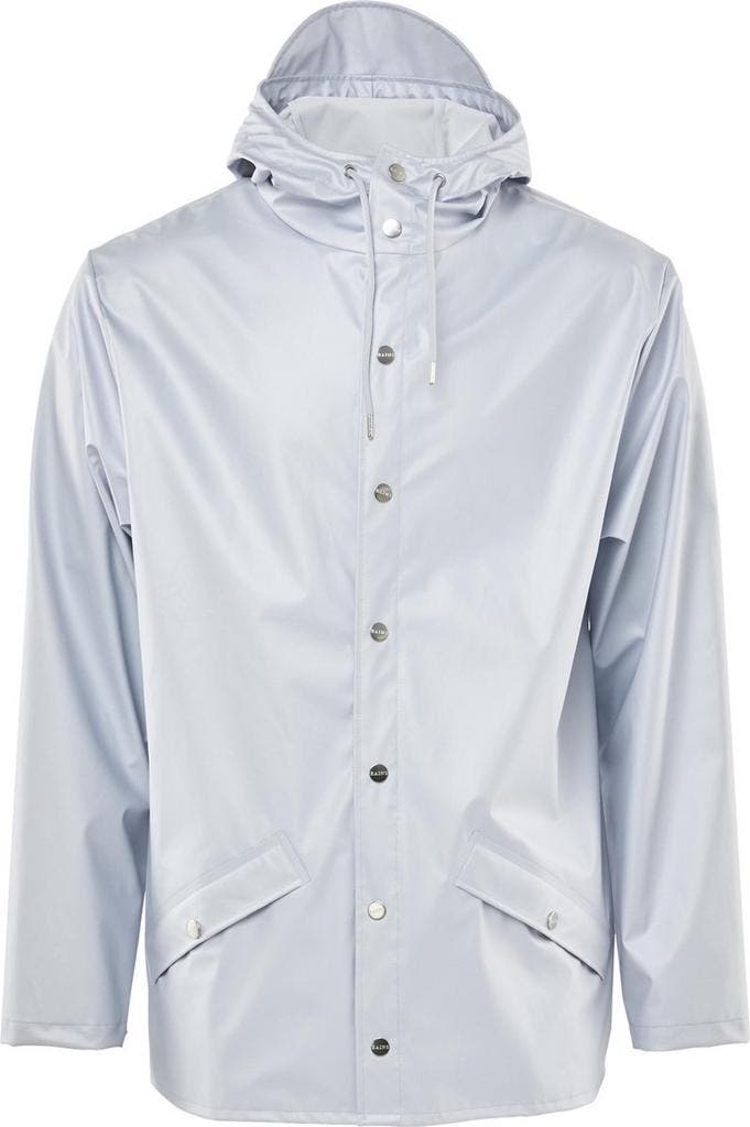 Rains Maat L/XL Jacket 1201 Jas - Metallic Ice Grey, Fietsen en Brommers, Fietsaccessoires | Fietskleding, Verzenden
