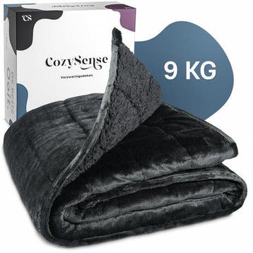2dekans | CozySense® Verzwaringsdeken 9 kg - Weighted, Ophalen of Verzenden, Zo goed als nieuw, Zwart