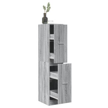 vidaXL Apothekerskast 30x41x144,5 cm bewerkt hout grijs, Verzenden, Nieuw