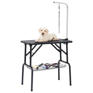 vidaXL Hondentrimtafel verstelbaar met 1 lus en opbergschap, Dieren en Toebehoren, Verzenden, Nieuw