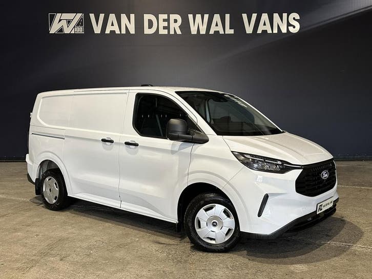 Ford Transit Custom 2.0 TDCI L1H1 Fabrieksgarantie Euro6 Air, Auto's, Bestelauto's, Dealer onderhouden, Lease, Zwart, Handgeschakeld