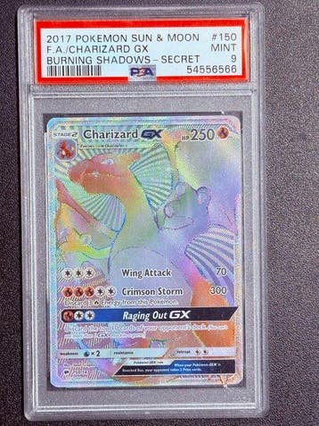 Pokémon - 1 Graded card - Charizard GX 150 Full art, Foil,, Nieuw