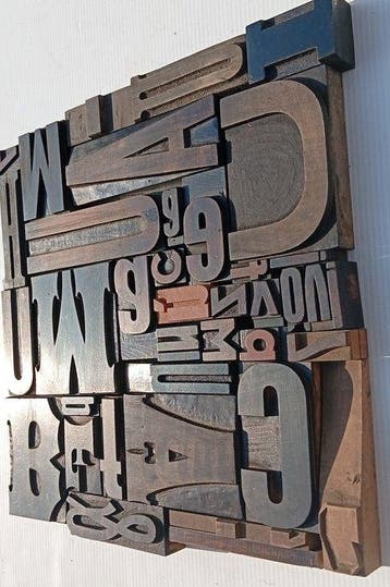 Drukblokken - Samenstelling van oude lettertypen - Italië -