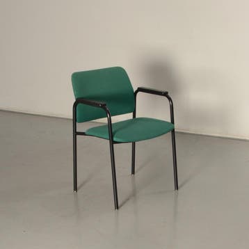 Frontseat vergaderstoel, groen, 4-poot onderstel, Ophalen of Verzenden, Nieuw