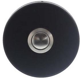Intersteel beldrukker rond verdekt Ø53x10 rvs/mat zwart, Verzenden, Nieuw