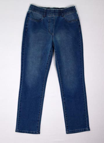 Vero Moda blauwe stretch jeans met elastische tailleband L, Kleding | Dames, Spijkerbroeken en Jeans, Verzenden, Nieuw