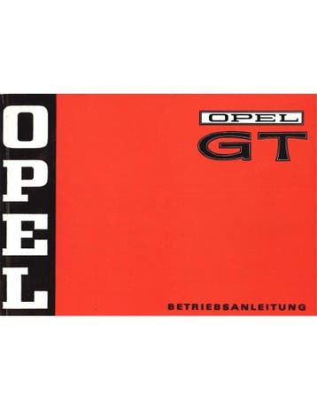 1973 OPEL GT INSTRUCTIEBOEKJE DUITS