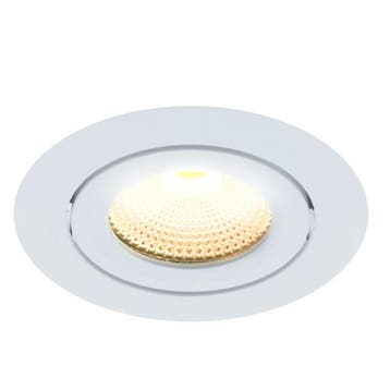 Witte inbouwspot aluminium, Wimke, 5W, 2700K LED, IP44, Ophalen of Verzenden, Nieuw