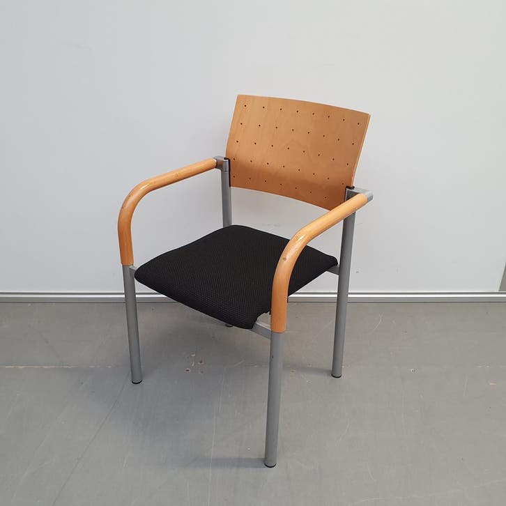 Wiesner Hager vergaderstoel - nieuwe stof zwart (alleen per, Huis en Inrichting, Stoelen, Ophalen of Verzenden