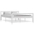 vidaXL Bedframe metaal wit en zwart 160x200 cm, Huis en Inrichting, Slaapkamer | Bedden, Verzenden, Wit, 200 cm, Metaal