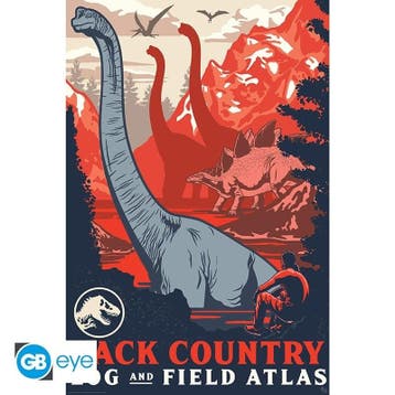 Jurassic Park Back Country Poster 91.5 x 61 cm, Ophalen of Verzenden, Nieuw