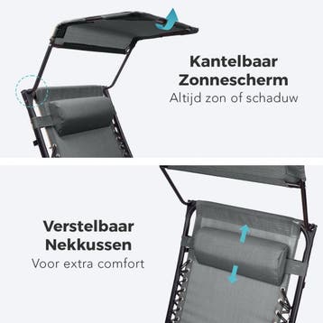 2dekans | LifeGoods Opvouwbare Tuinstoelen - met Luifel -, Ophalen of Verzenden, Zo goed als nieuw