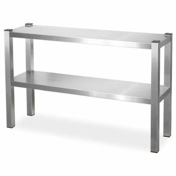 HCB Pro-line Dubbele etagère brug - 120 x 30 x 65 cm - RVS, Verzenden, Nieuw in verpakking, Overige typen