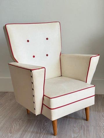 Fauteuil - Synthetisch leder - Vintage Fauteuil – Engeland,