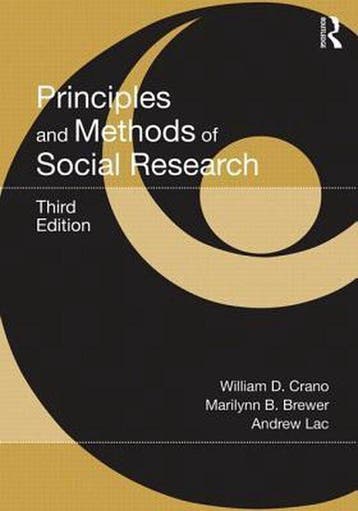 Principles and Methods of Social Research 9780415638562, Boeken, Verzenden, Gelezen, William D. Crano