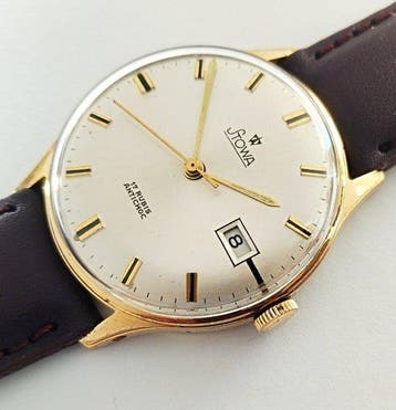 Stowa - German - cal. X 174 - gold plated - mens - dress, Nieuw