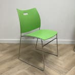 Casala Curvy stoel / stapelstoel,  groen, Ophalen of Verzenden, Gebruikt, Stof, Eén