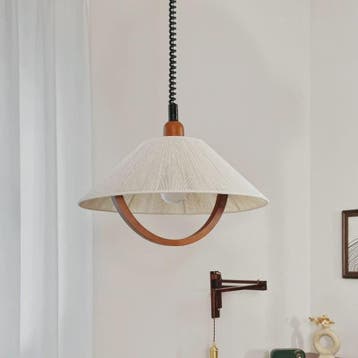 Wabi Sabi Houten Hanglamp - Retro Stijl Verlichting voor Woo, Huis en Inrichting, Verzenden, Nieuw