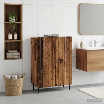 vidaXL Badkamer Opbergkast ZWOLLE Oud hout 59,5 x 31 x 79,5, Verzenden, Nieuw